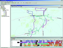 Routes and time windows for each route